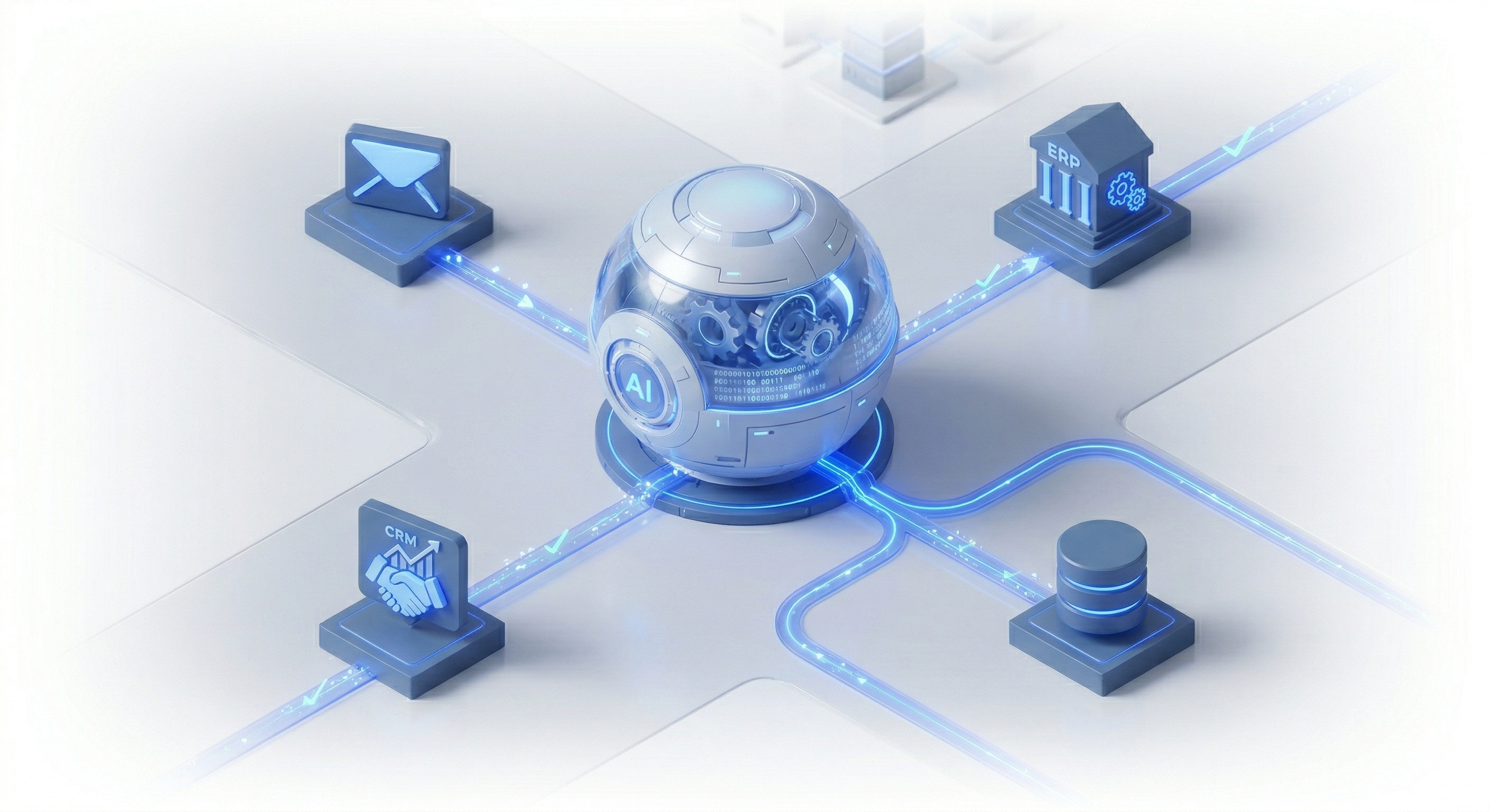 AI Agent connecting to systems via API